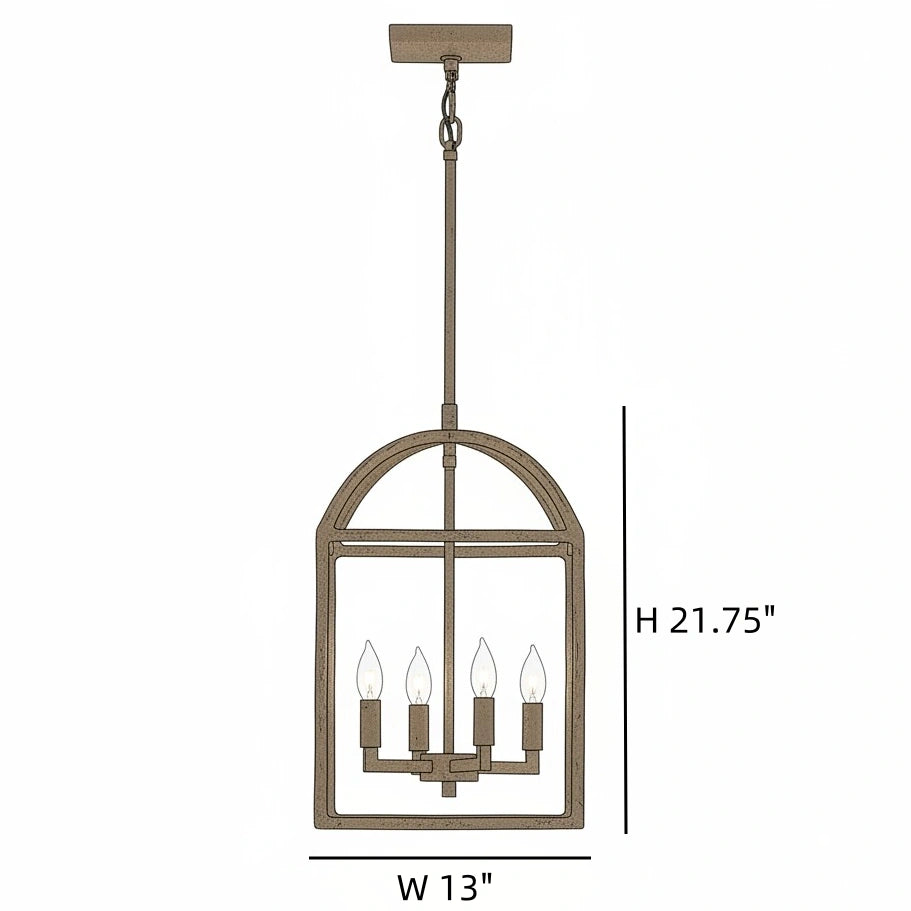 Lampada a sospensione in metallo Patrick Industrial Cage size.webp__PID:b16c7cc3-7f80-4f4f-9a9a-931db208dcc5