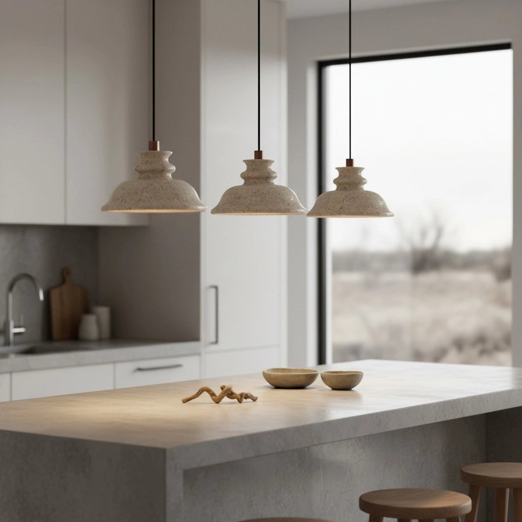 Maja Wabi-Sabi Bell travertijn hanglamp10.webp__PID:7b9124be-9618-4a66-9153-9504e31ff639
