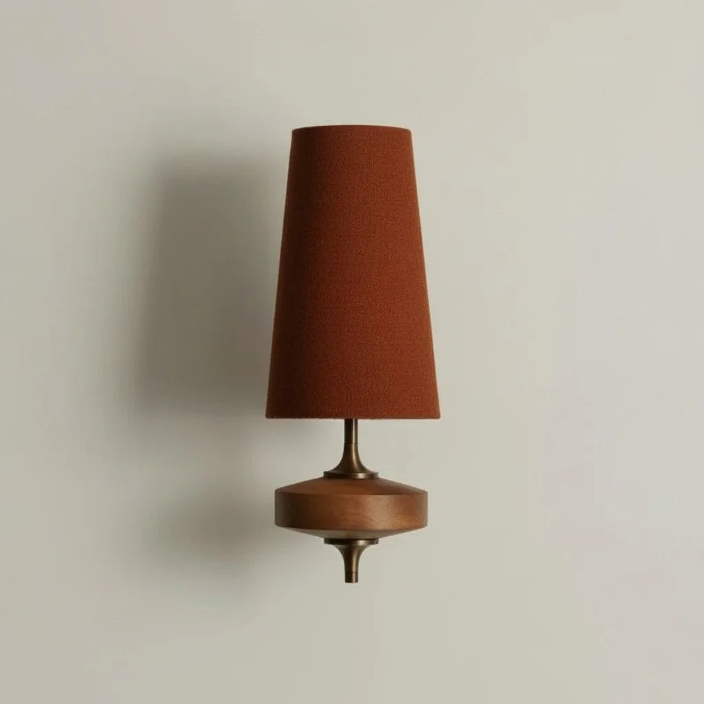 Kaelen Vintage stoffen wandkandelaar met taps toelopend accent, 1 kop rood sku.webp__PID:e1fe92a6-5413-47c5-b505-b27c059c848b