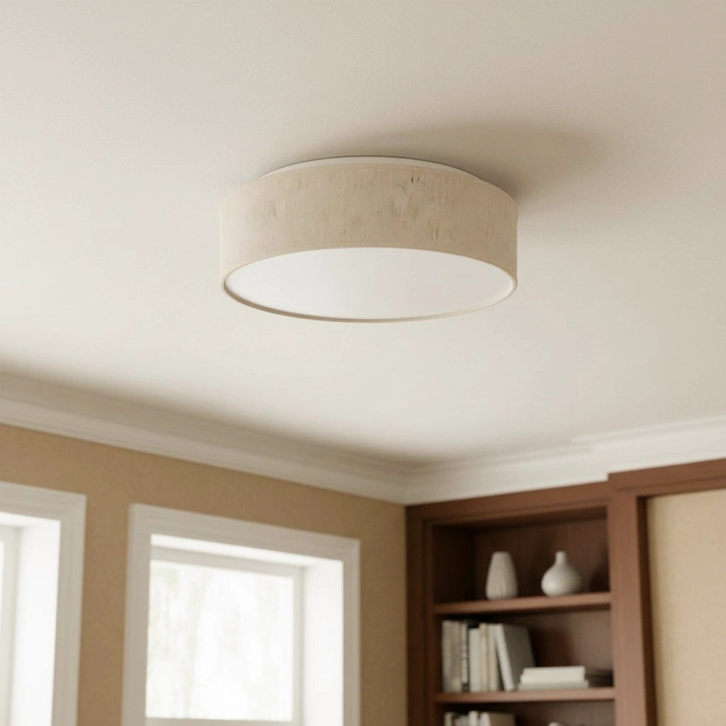 Plafonnier LED à tambour en lin minimaliste Carter2.webp__PID:e22bf6de-9adf-4a4b-8a85-400a49b7ff14