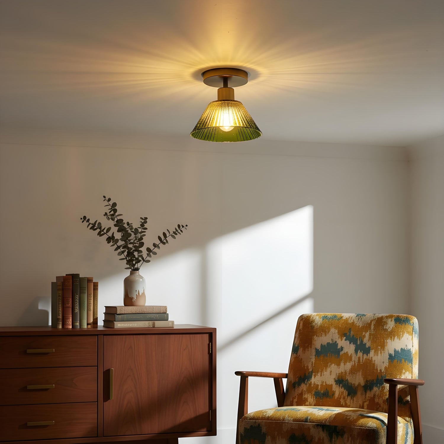 Lapis vintage groen glazen semi-inbouw plafondlamp.jpg__PID:31c0b6a5-62bc-474e-86bb-c84b54a26ece