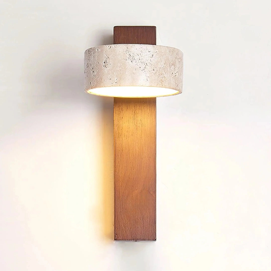 Applique murale LED en travertin naturel Shawna Wabi Sabi noyer.webp__PID:3eec42b4-f14c-4cfb-892a-9220ab452f4d