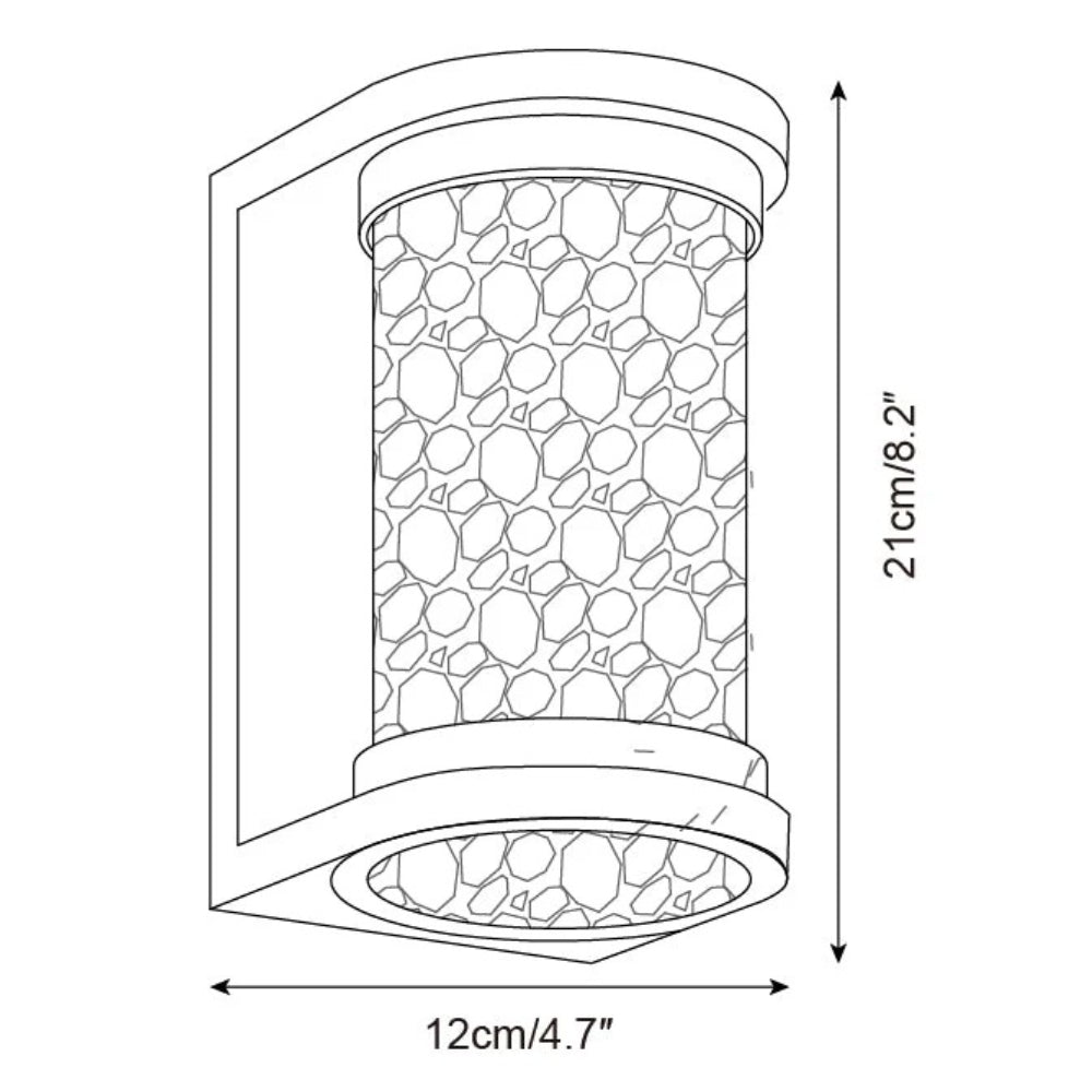 Applique murale cylindrique d'extérieur en verre nervuré Drew size1.webp__PID:eb929898-6bd1-422a-9a72-fe28e5f0ec36
