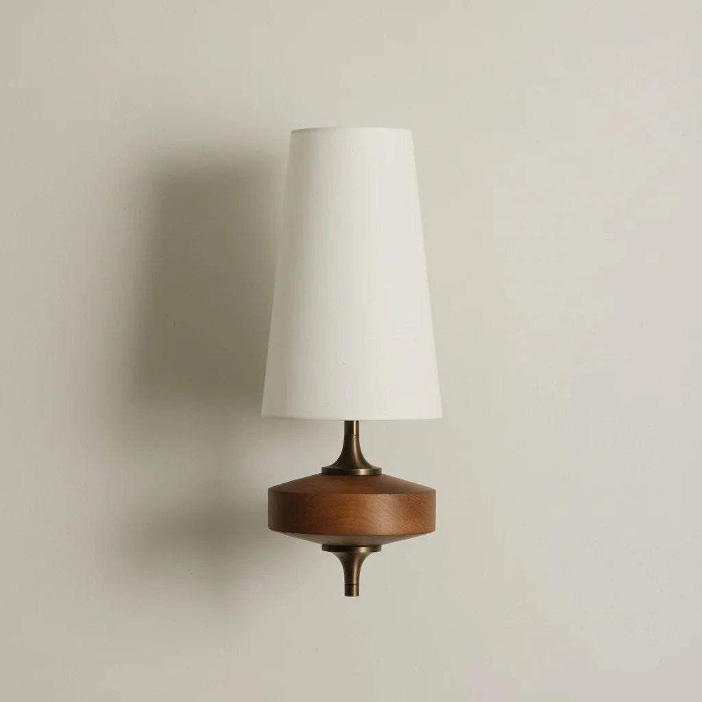 Kaelen Vintage stoffen wandkandelaar met taps accent, 1 kop wit sku2.webp__PID:d0b89938-7572-421e-9fb6-688b2ea26ed9