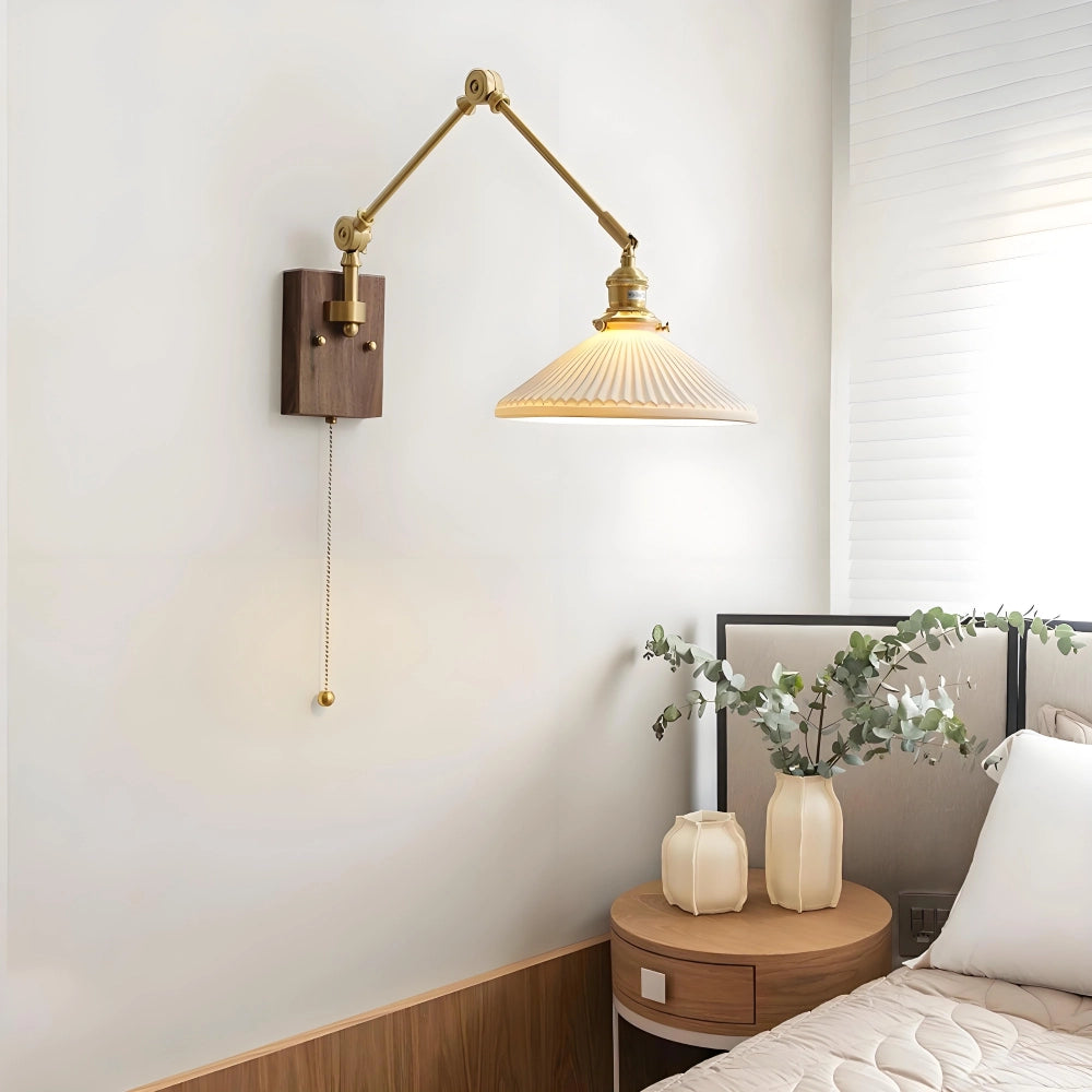Lámpara de pared con brazo oscilante de cerámica retro Aurora9.webp__PID:ff3fc125-3496-49d2-bbcd-efbc5dc8e576