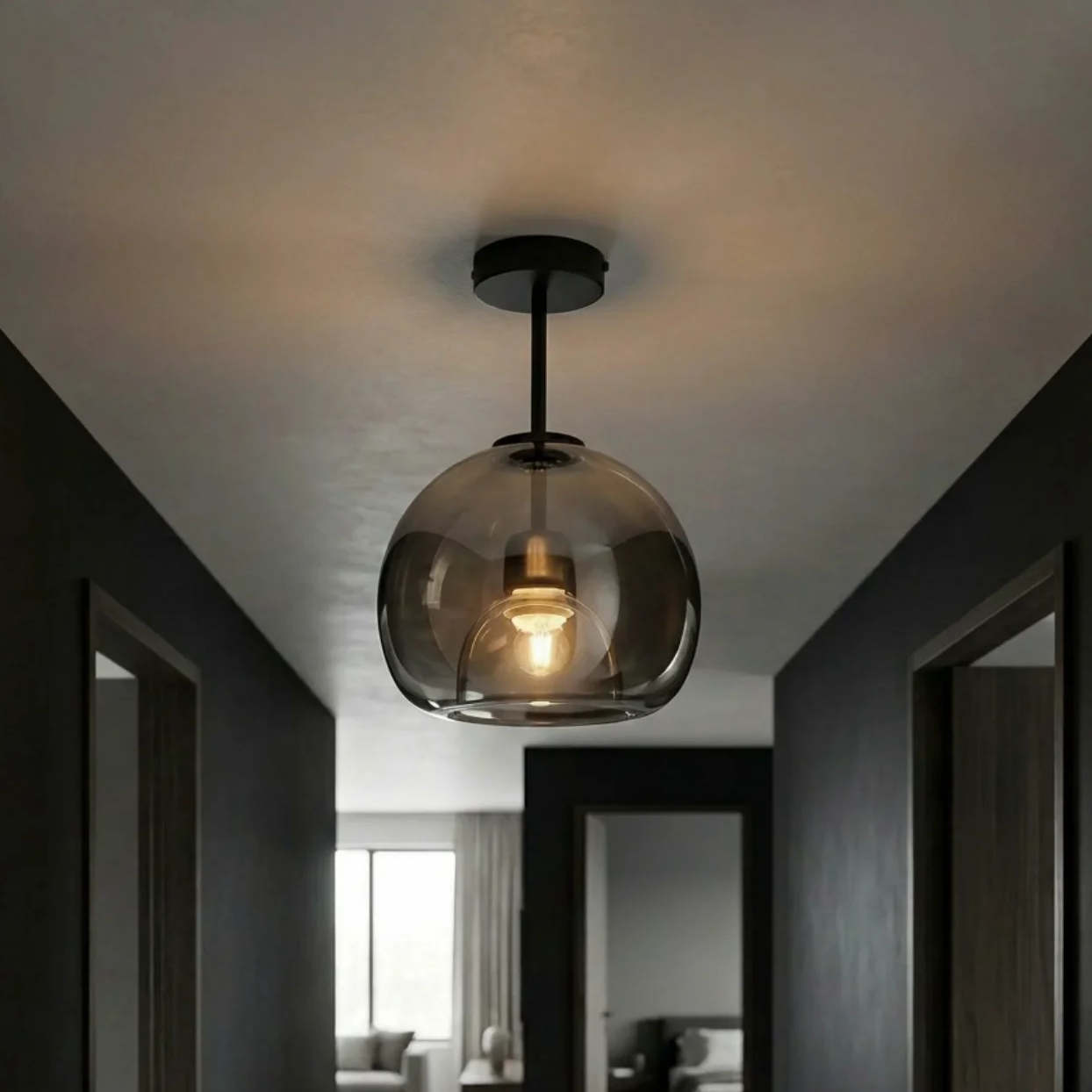 Porcelain flush mount lifestyle scene