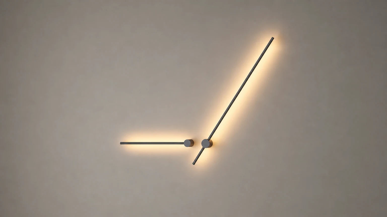 Applique murale linéaire à LED dans un intérieur épuré